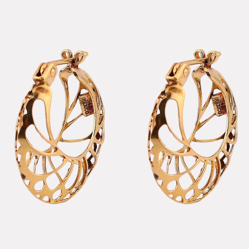Arracadas Huecas 14k 3.5g